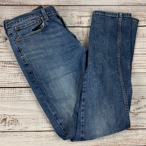 Levi Strauss “513” slim straight leg blue jeans size 34 - Picture 8 of 13